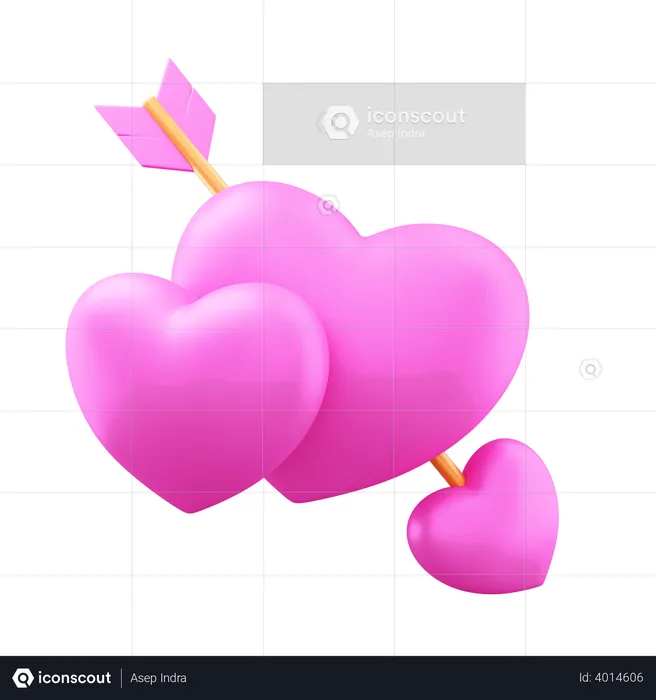 Cupid Arrow  3D Illustration