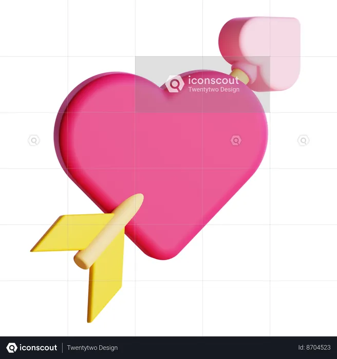 Cupid Heart  3D Icon