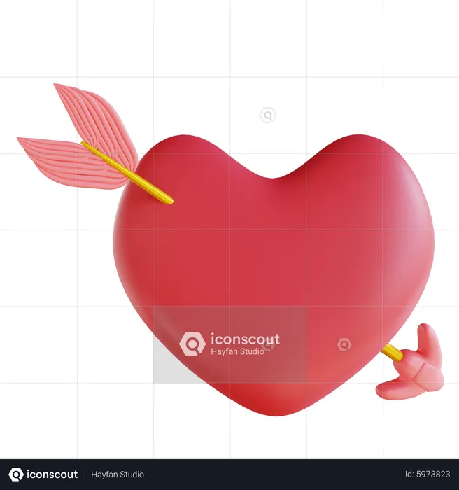 Cupid Heart  3D Icon