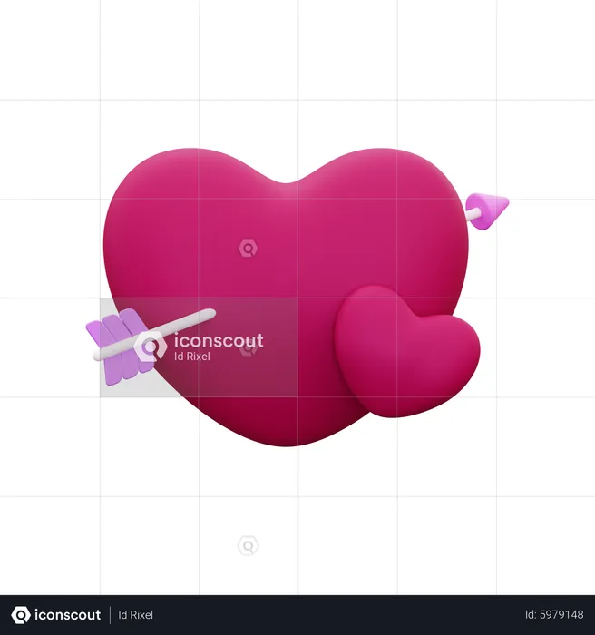 Cupid Heart  3D Icon