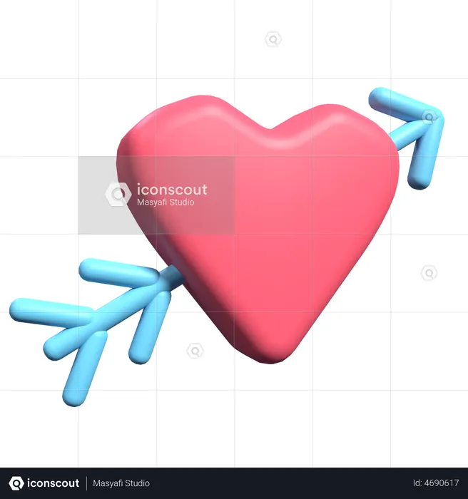 Cupid Heart  3D Illustration