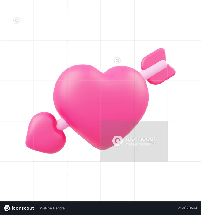 Cupid Heart  3D Illustration