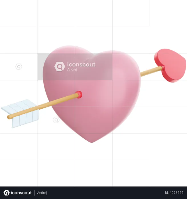 Cupid Heart  3D Illustration