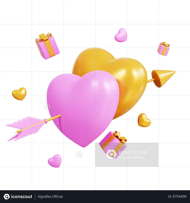 Flecha do cupido  3D Icon