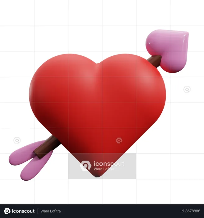 Flecha do cupido  3D Icon