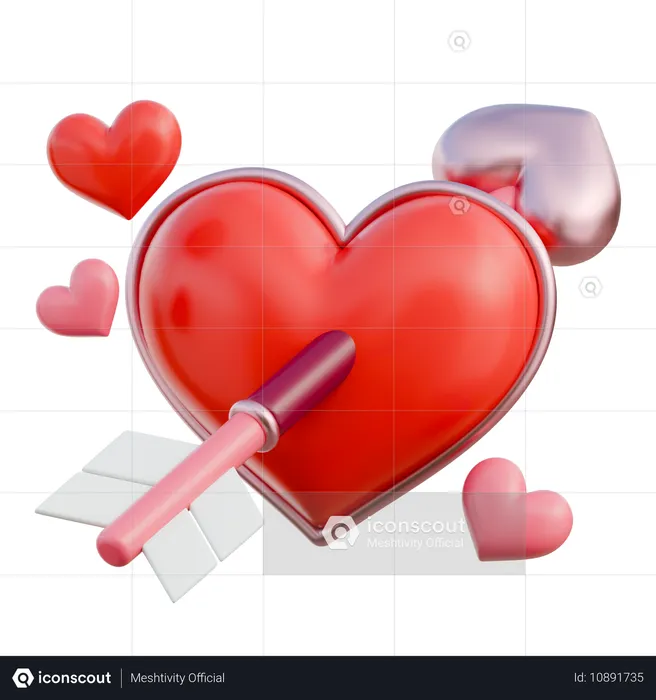 Coeur de Cupidon  3D Icon