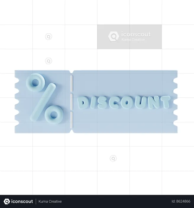 Cupom de desconto  3D Icon