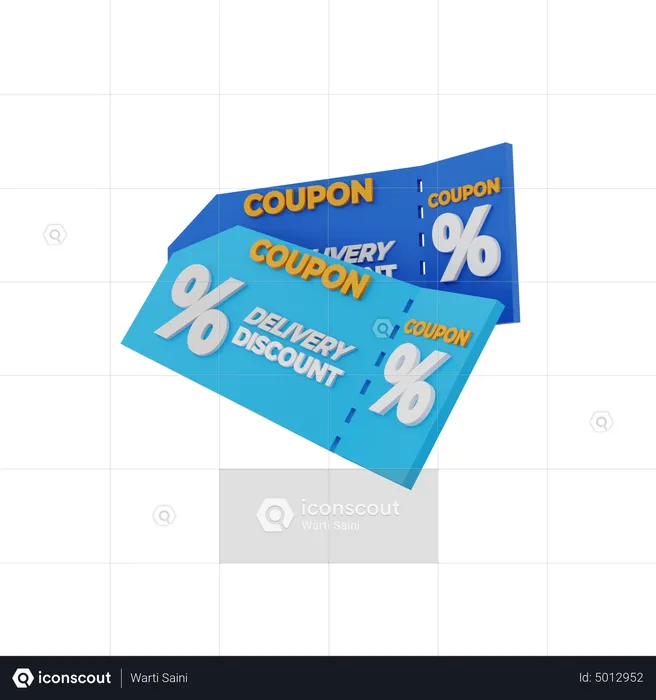 Cupom de desconto  3D Icon