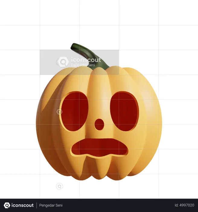 Curious Pumpkin  3D Icon