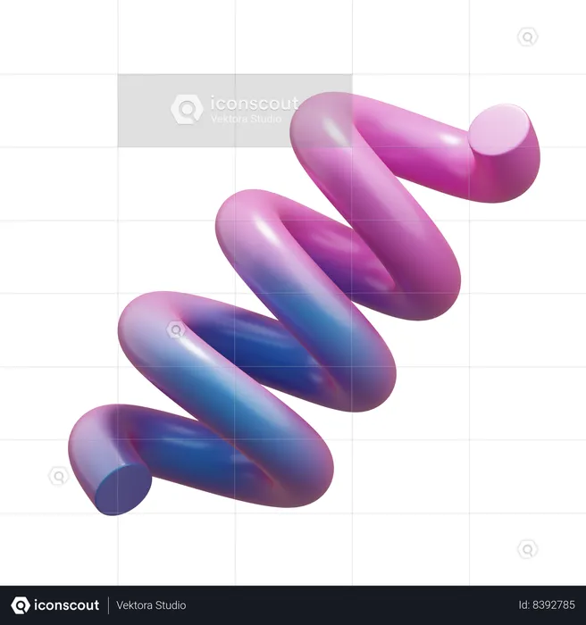 Curl Abstact  3D Icon