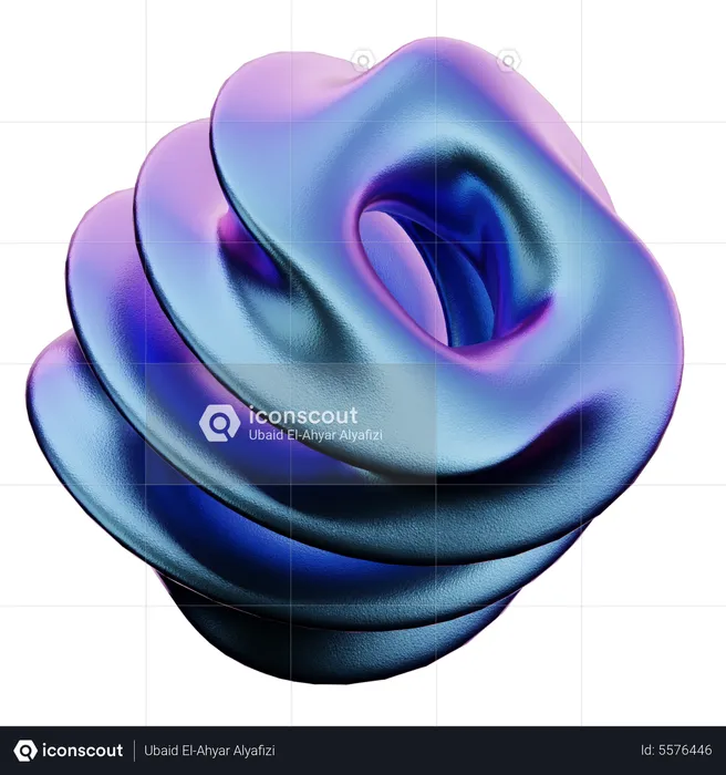 Curl Abstract Shape  3D Icon