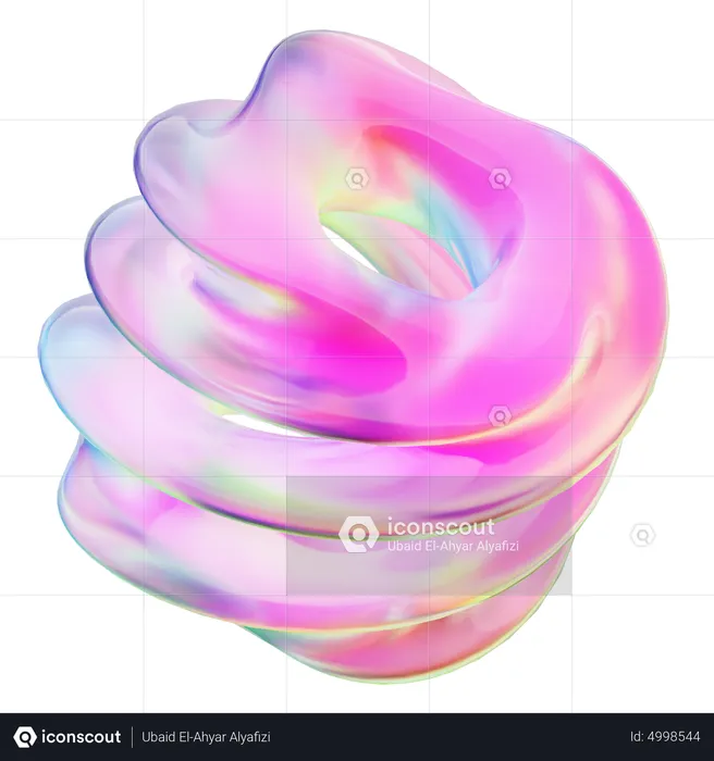 Curl Abstract Shape  3D Icon