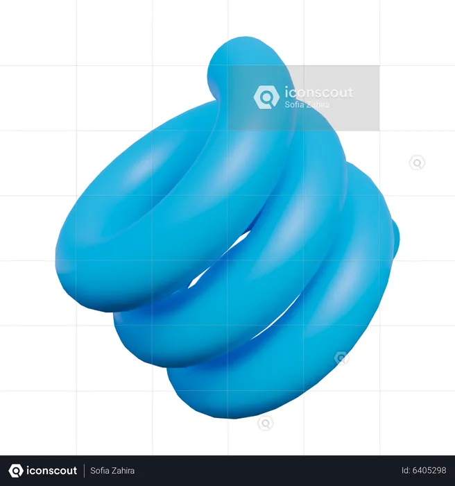 Curl Abstract Shapes  3D Icon