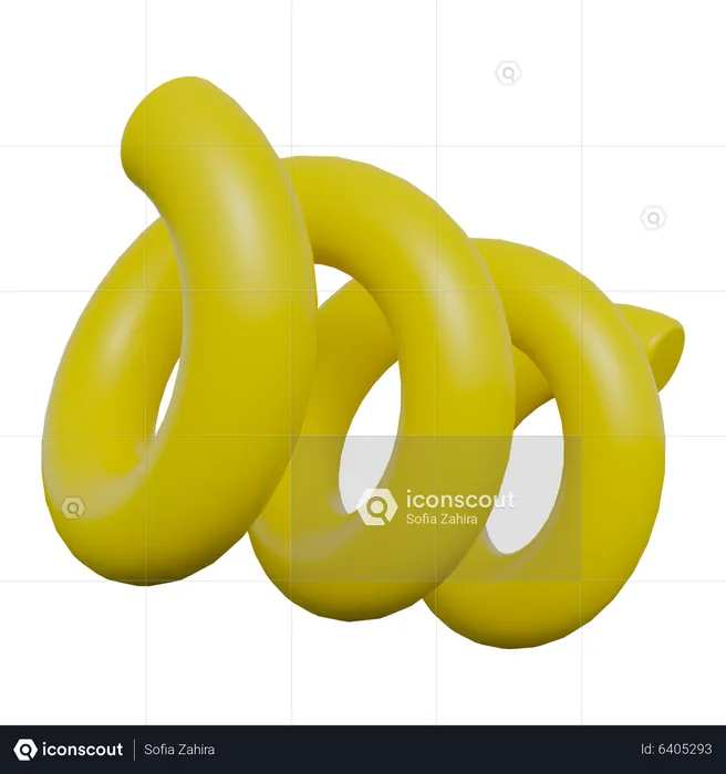 Curl Abstract Shapes  3D Icon