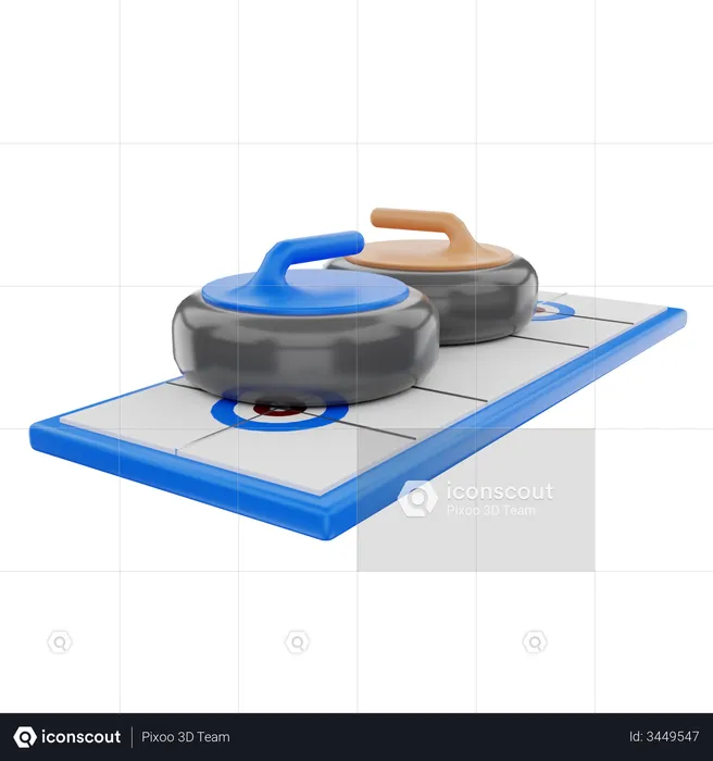 Curling  3D Illustration