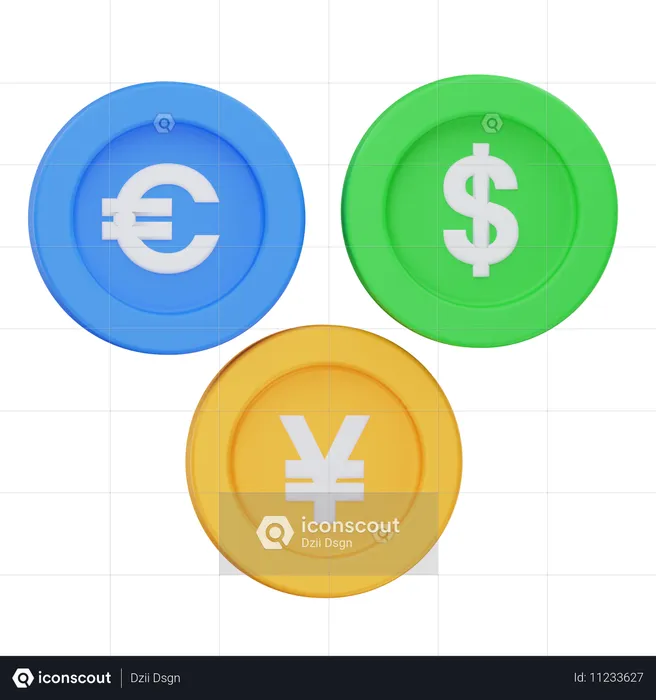 Currencies  3D Icon