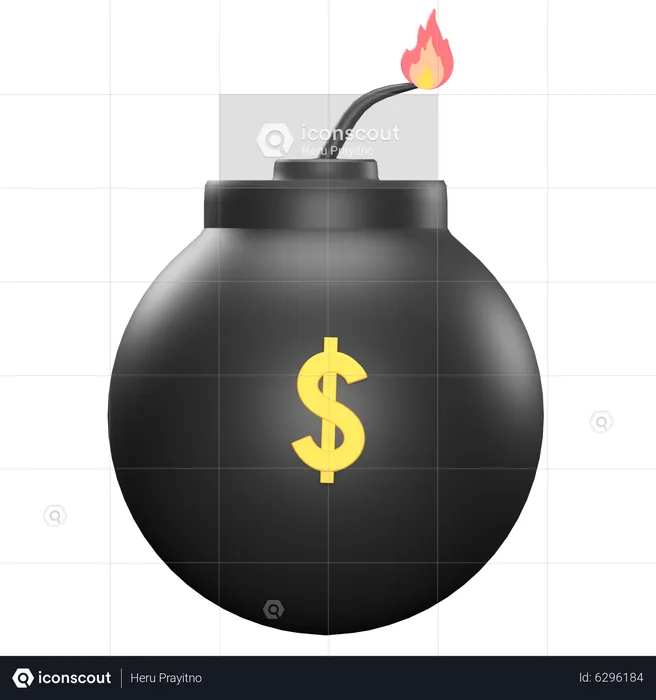Currency Bomb  3D Icon