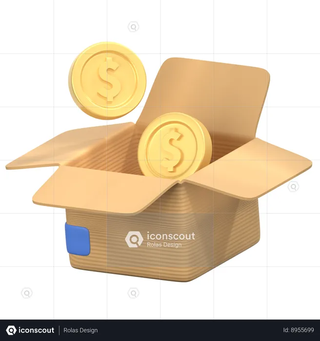 Currency box  3D Icon