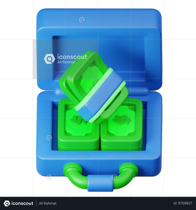 Currency Briefcase  3D Icon