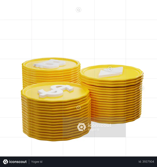Currency Coin  3D Illustration