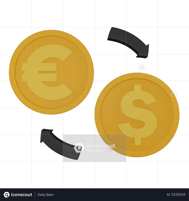 Currency Conversion  3D Icon