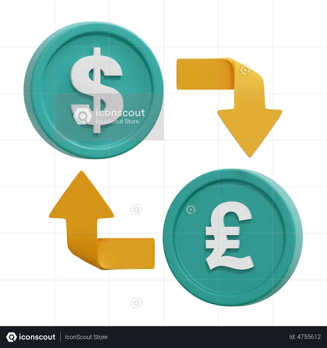 Currency Conversion  3D Icon