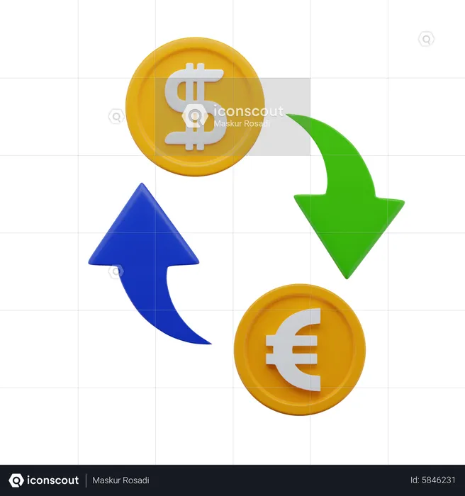 Currency Conversion  3D Icon
