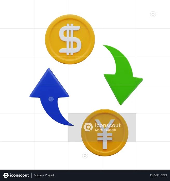 Currency Conversion  3D Icon