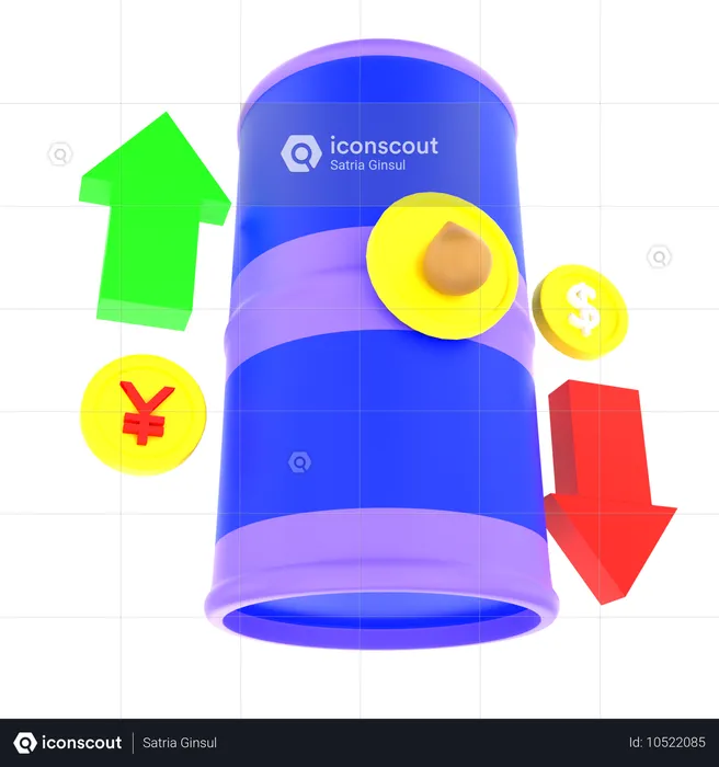 Currency drum  3D Icon