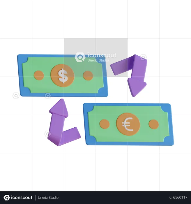 Currency Exchange  3D Icon