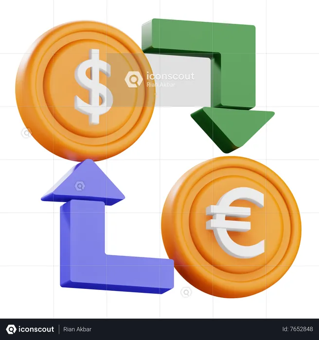 Currency Exchange  3D Icon