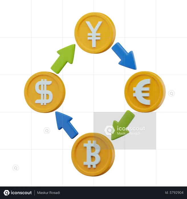 Currency Exchange  3D Icon