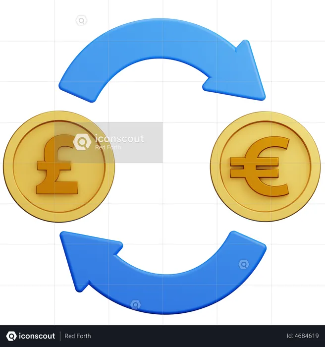 Currency Exchange  3D Illustration