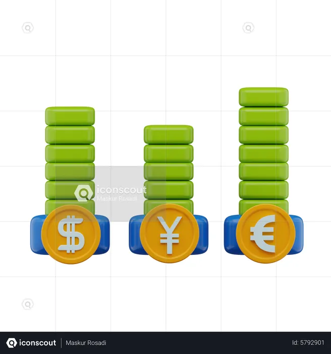 Currency Graph  3D Icon