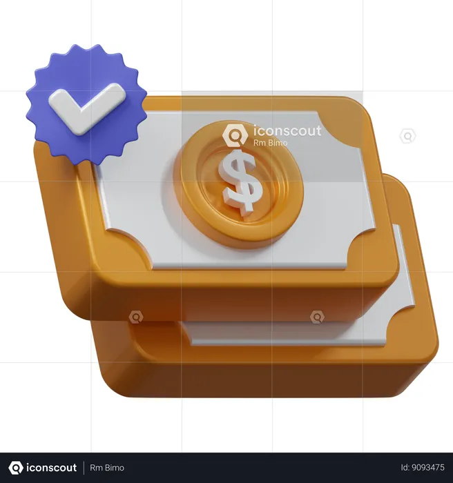 Currency notes  3D Icon