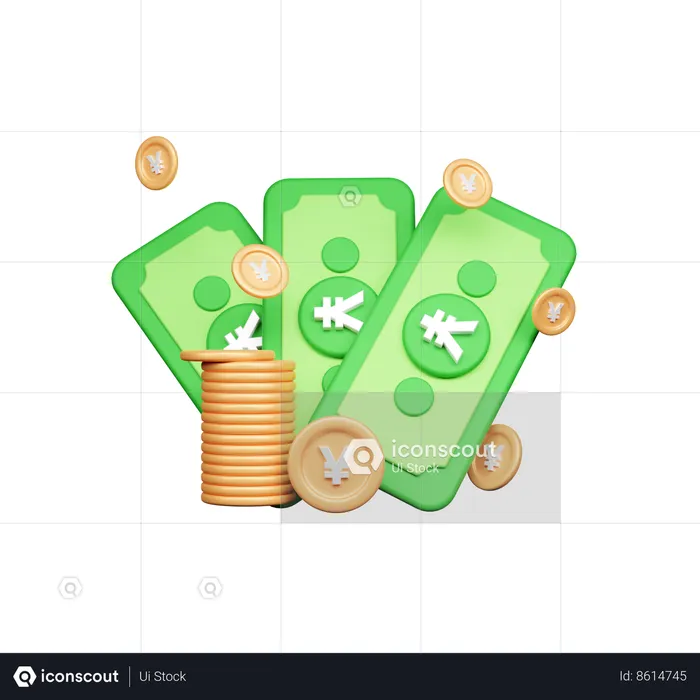 Currency Notes  3D Icon