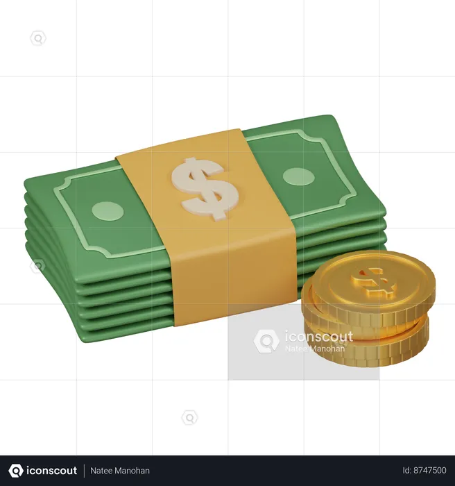 Currency Notes  3D Icon