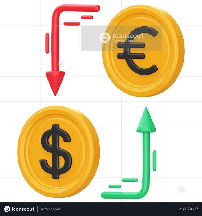 Currency Pair  3D Illustration