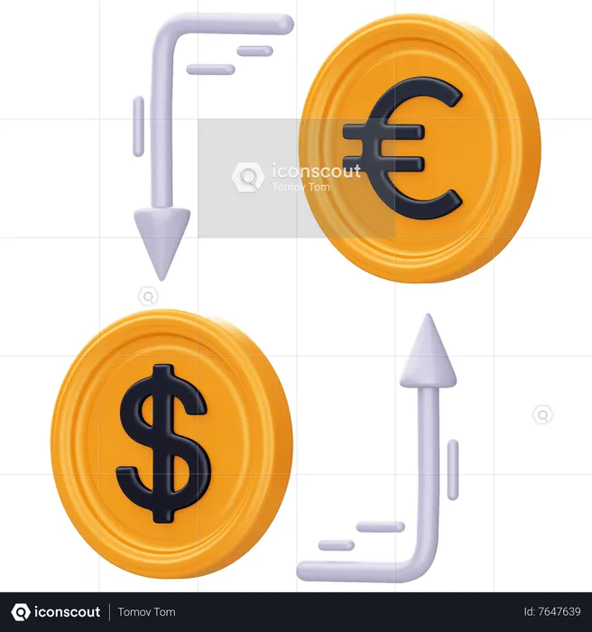 Currency Pair  3D Icon