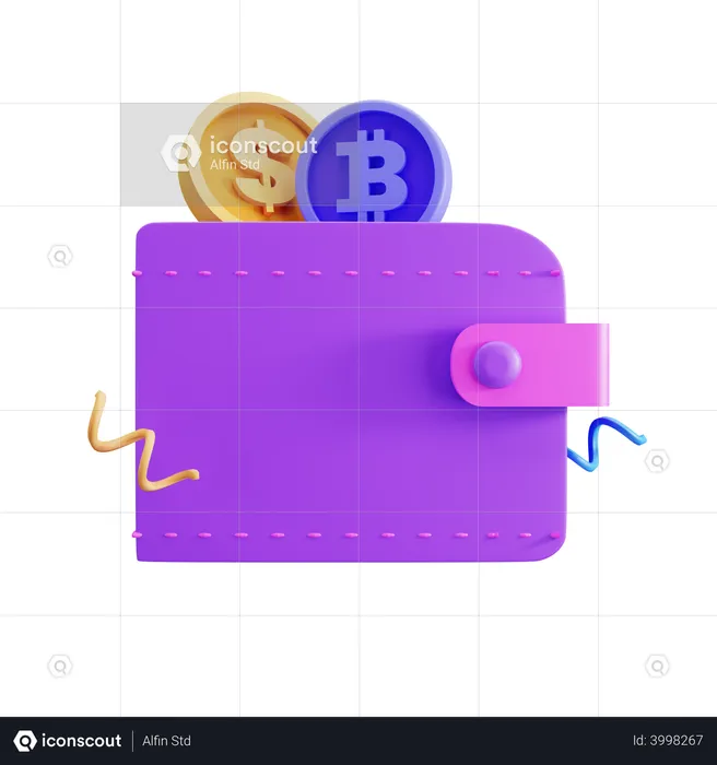 Currency Wallet  3D Illustration