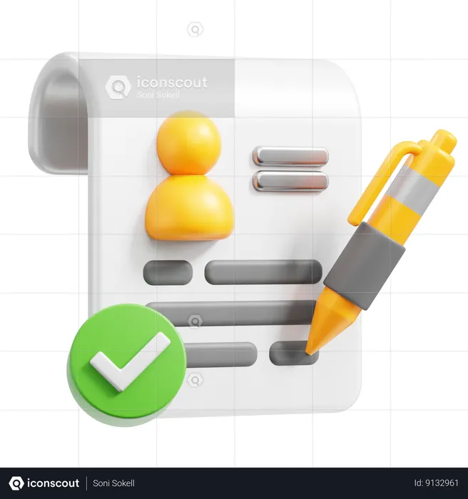 Curriculum Vitae  3D Icon