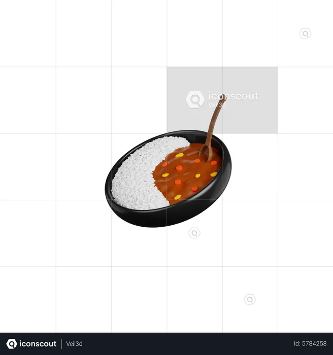 Curry Rice  3D Icon