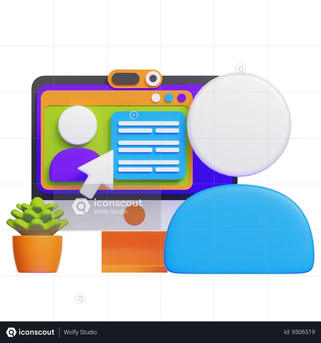 Curso por Internet  3D Icon