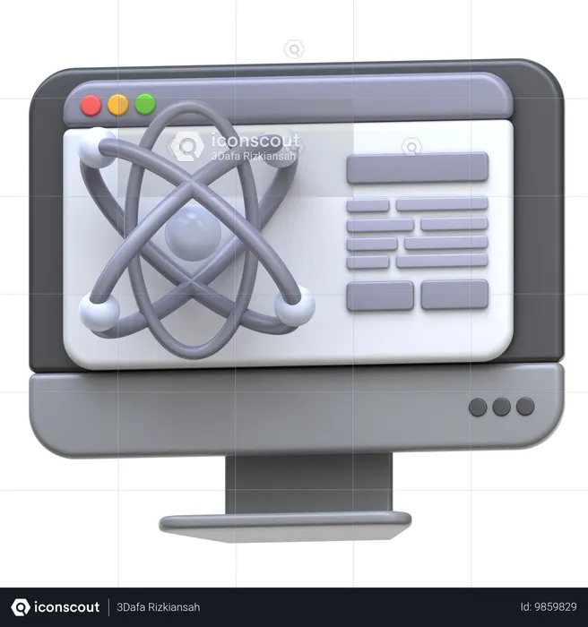 Curso on-line de ciências  3D Icon