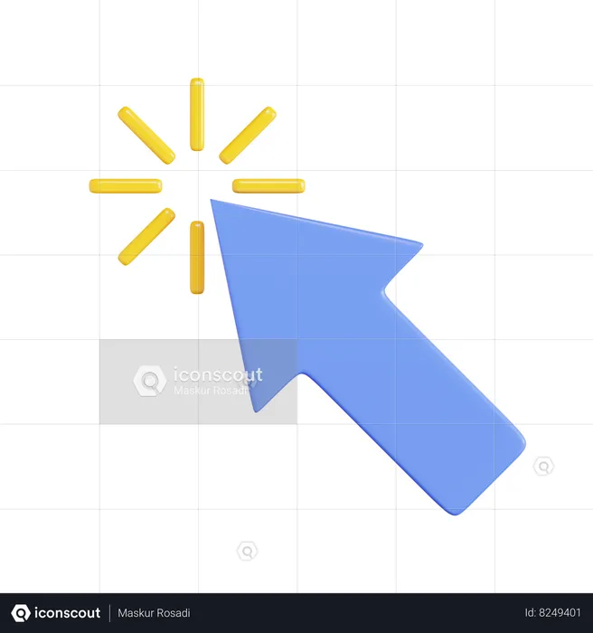 Clic del cursor  3D Icon