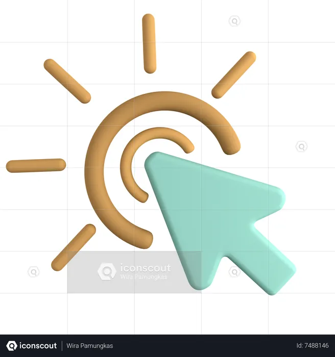 Cursor Double Click  3D Icon