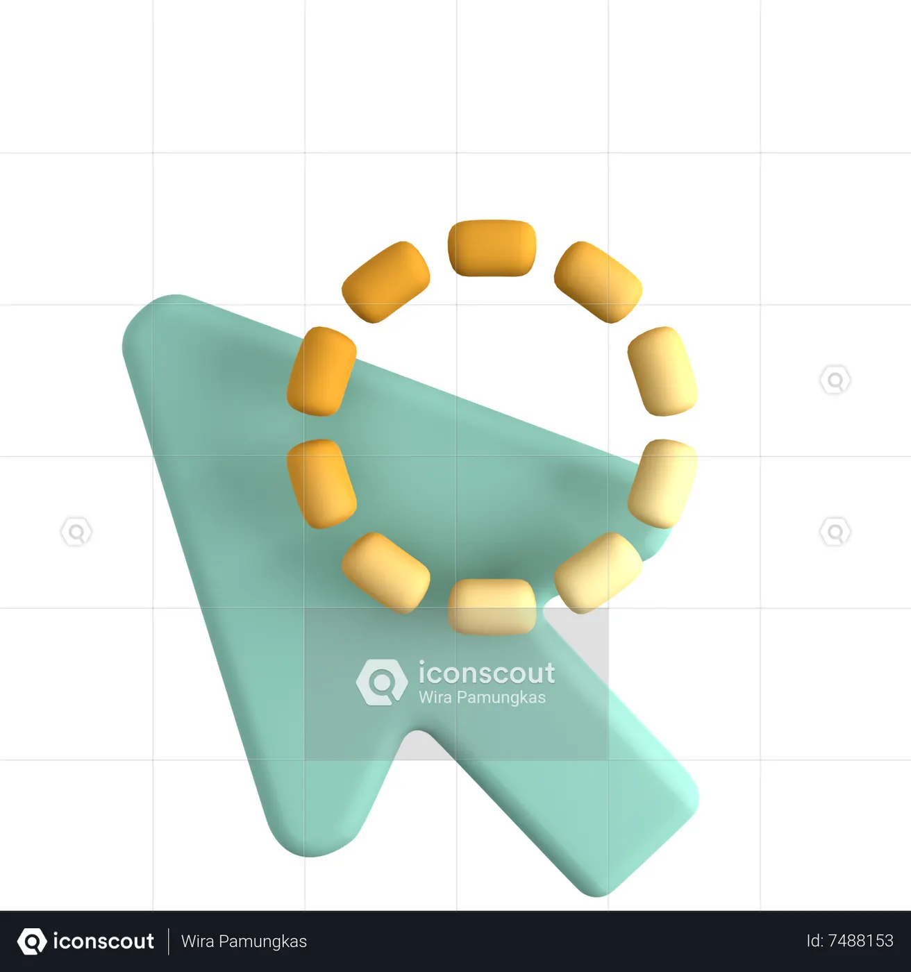 Cursor Loading 3D Icon download in PNG, OBJ or Blend format
