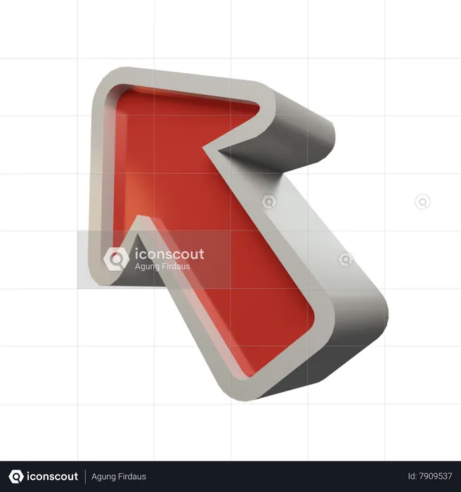 Cursor Pointer Logo 3D Icon
