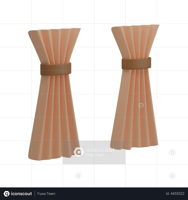 Curtain  3D Illustration