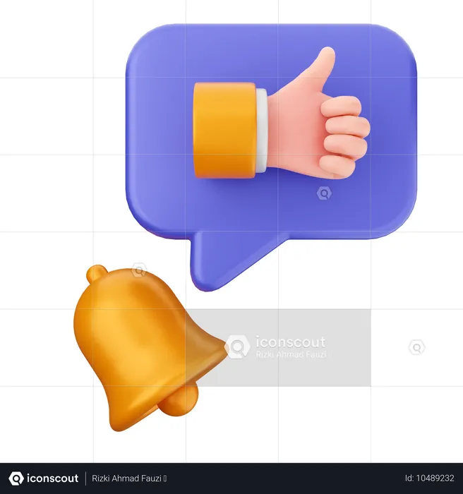 Curtir sino de notificação  3D Icon
